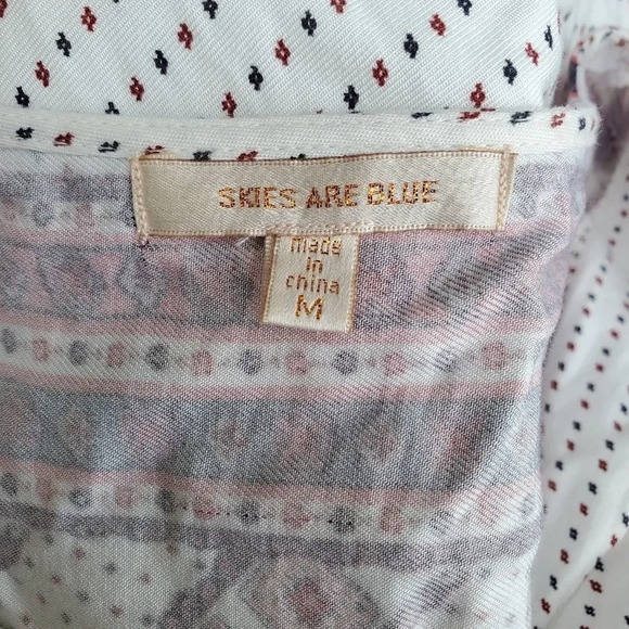 **SALE** Skies are Blue summer boho top M - Picture 3 of 4
